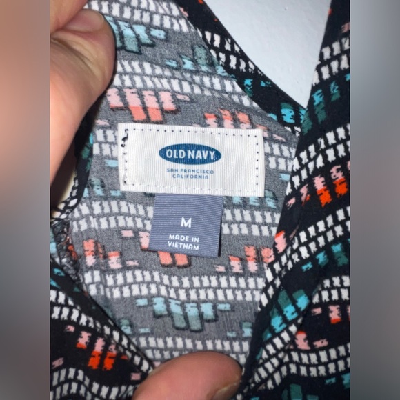 Old Navy Racer Back Geometric Pattern Dress • Size Medium - Picture 4 of 5